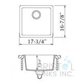 Virtuo Granite Single Undermount Sink - Bar/Prep